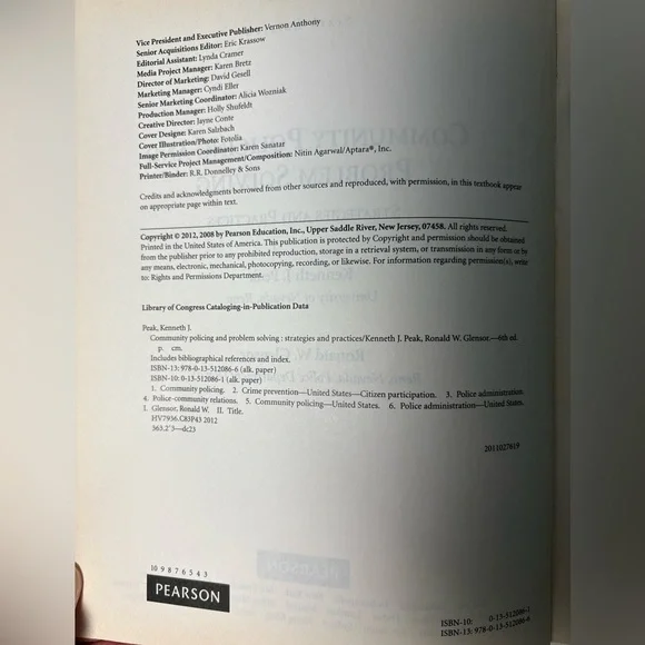 Community Policing and Problem Solving Book by Pearson (Used) - Picture 8 of 12